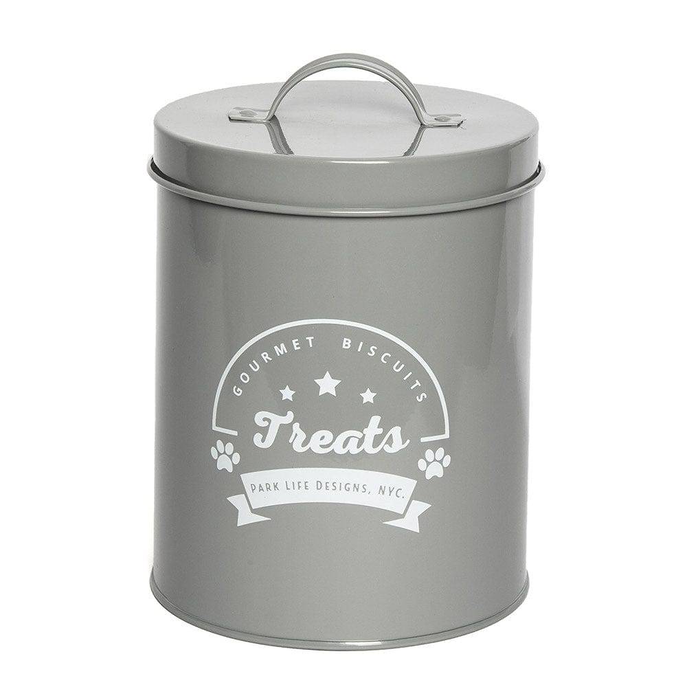 Park Life Designs Gourmet Biscuits Grey Treat Canister