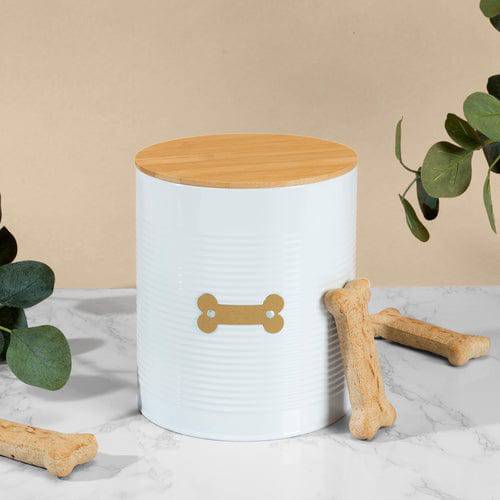 Park Life Designs Hector White Treat Canister