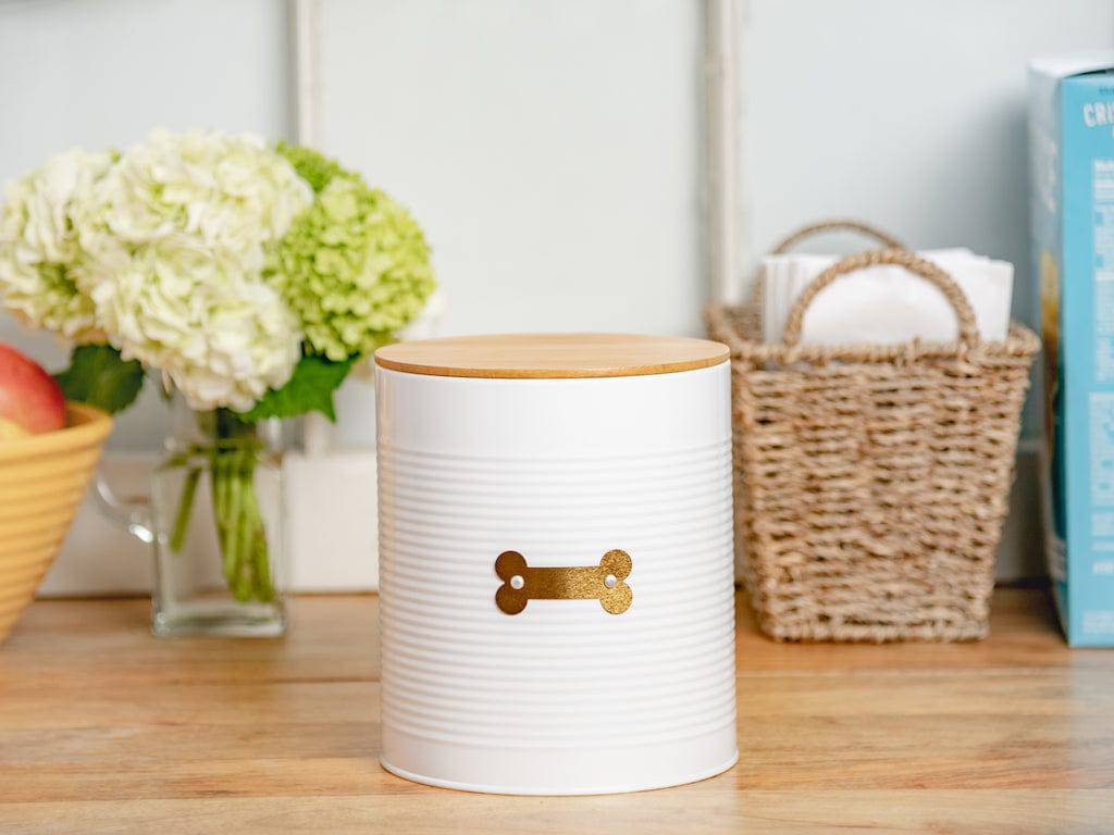 Park Life Designs Hector White Treat Canister