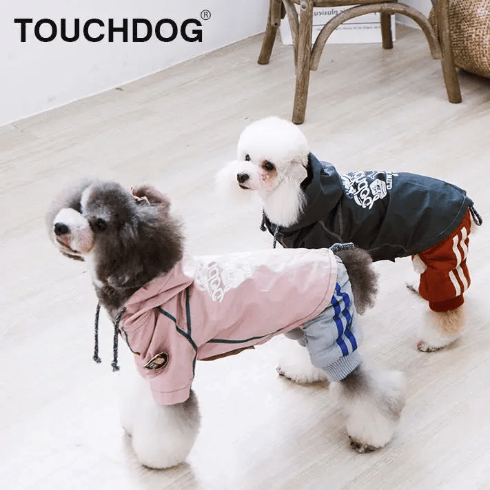 Pet Life Touchdog 'Cloudburst' Waterproof Reversible Dog Raincoat