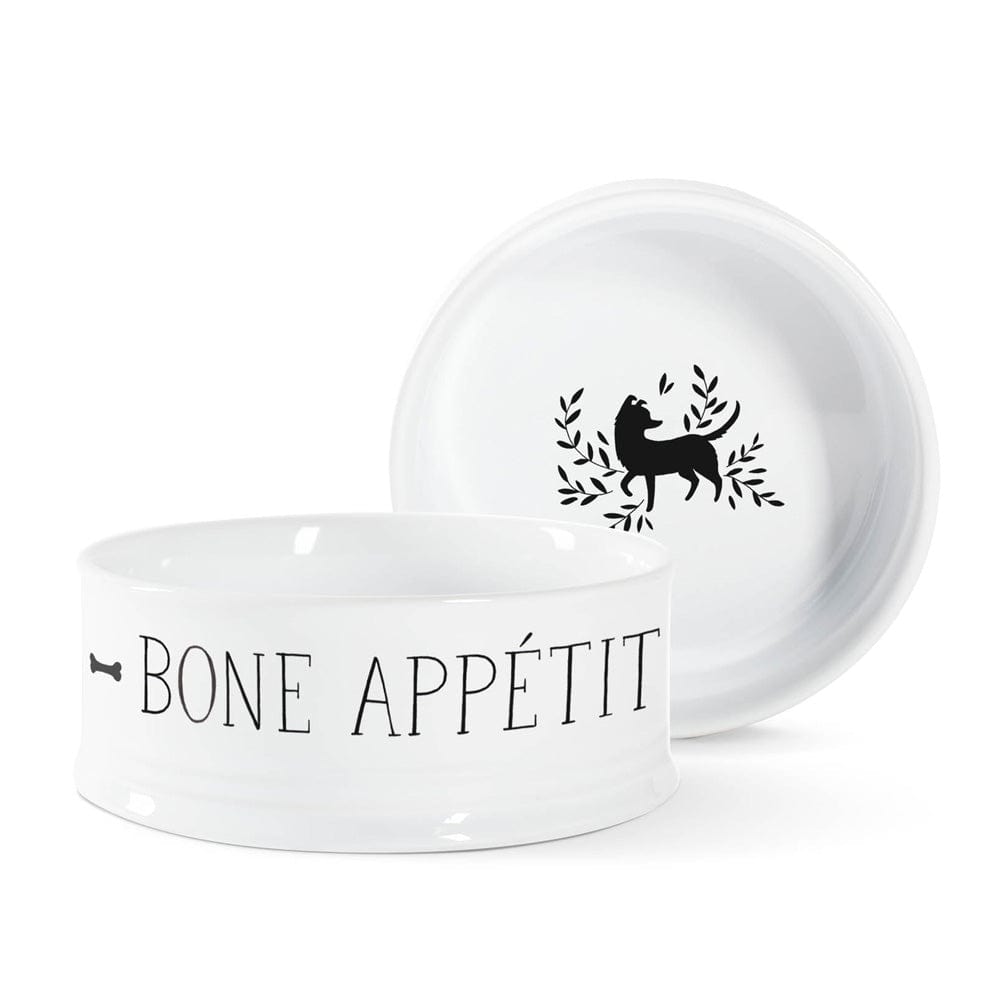 Pet Shop by Fringe Studio Julianna Swaney Bone Appetit Medium Pet Bowl