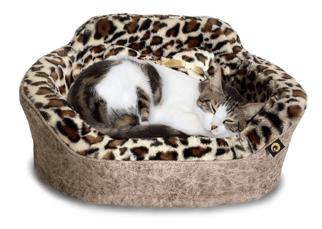Precious Tails Taupe Precious Tails Leopard Princess Bed