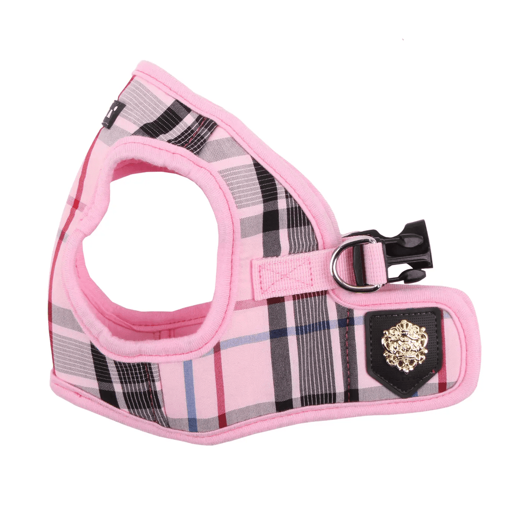Puppia XS / Pink Junior Vest Dog Harness Checkered Pattern