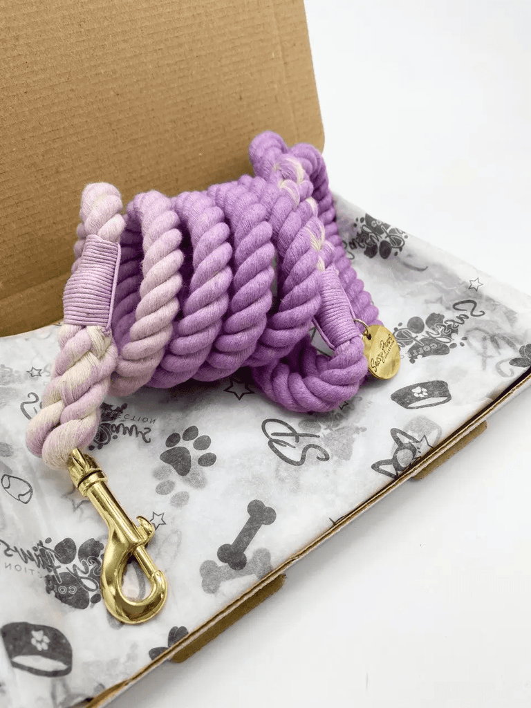 Sassy Paws Collection Rope lead - Purple Ombre
