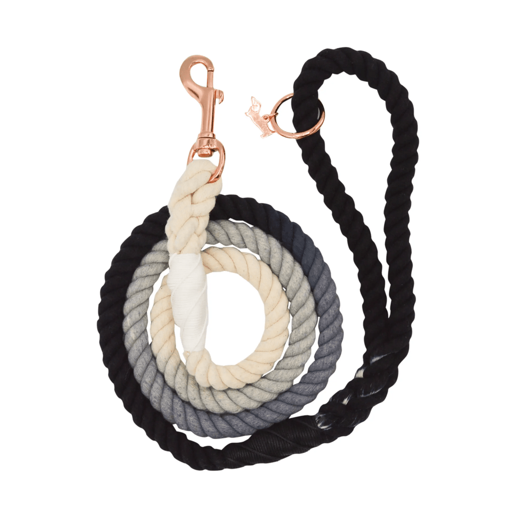 Sassy Woof Ombre Black Dog Rope Leash