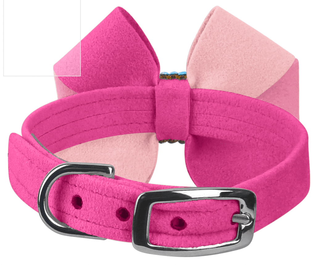 Susan Lanci Designs Pink Velvet Collar