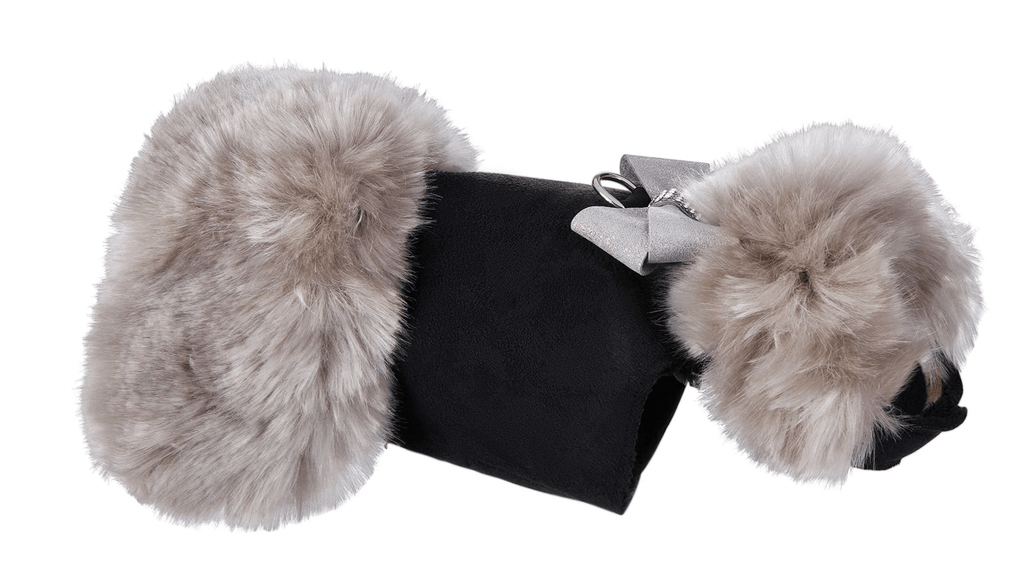 Susan Lanci Designs Platinum Glitzerati Nouveau Bow Soft Silver Fox Fur Coat