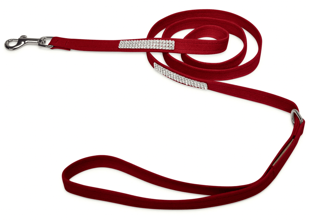 Susan Lanci Designs S - 4 FT / Red 3 Row Giltmore Leash