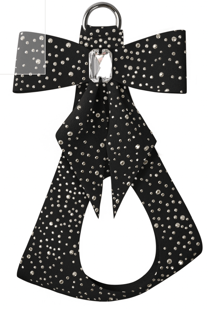 Susan Lanci Designs TC / Black Silver Stardust Tail Bow Step In Harness