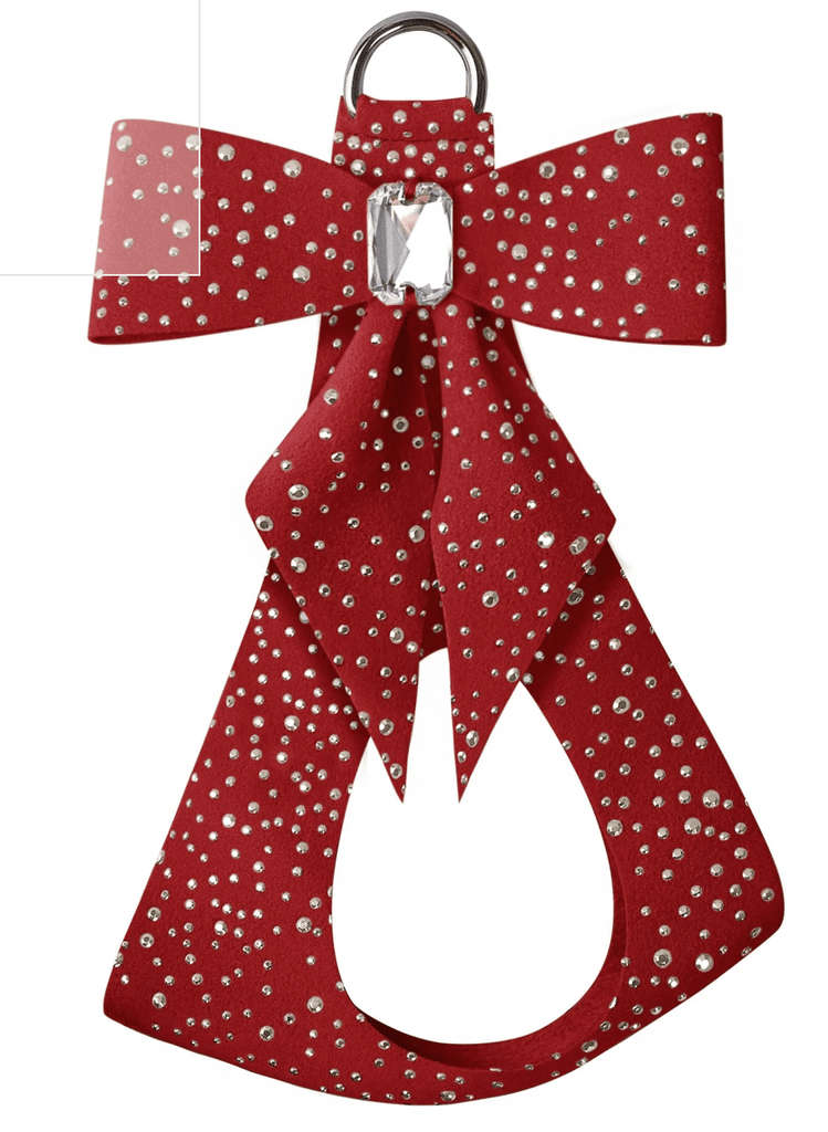 Susan Lanci Designs TC / Burgundy Silver Stardust Tail Bow Step In Harness