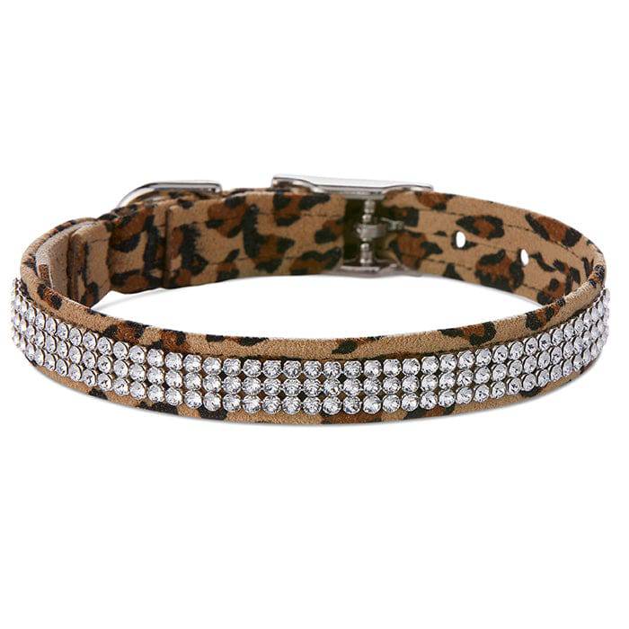 Susan Lanci Designs TC / Cheetah 3 Row Giltmore Crystal Collar