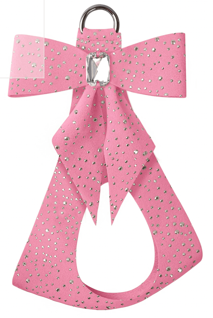 Susan Lanci Designs TC / Perfect Pink Silver Stardust Tail Bow Step In Harness