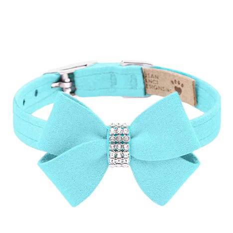 Susan Lanci Designs XXXS / Tiffi Blue Nouveau Bow Collar
