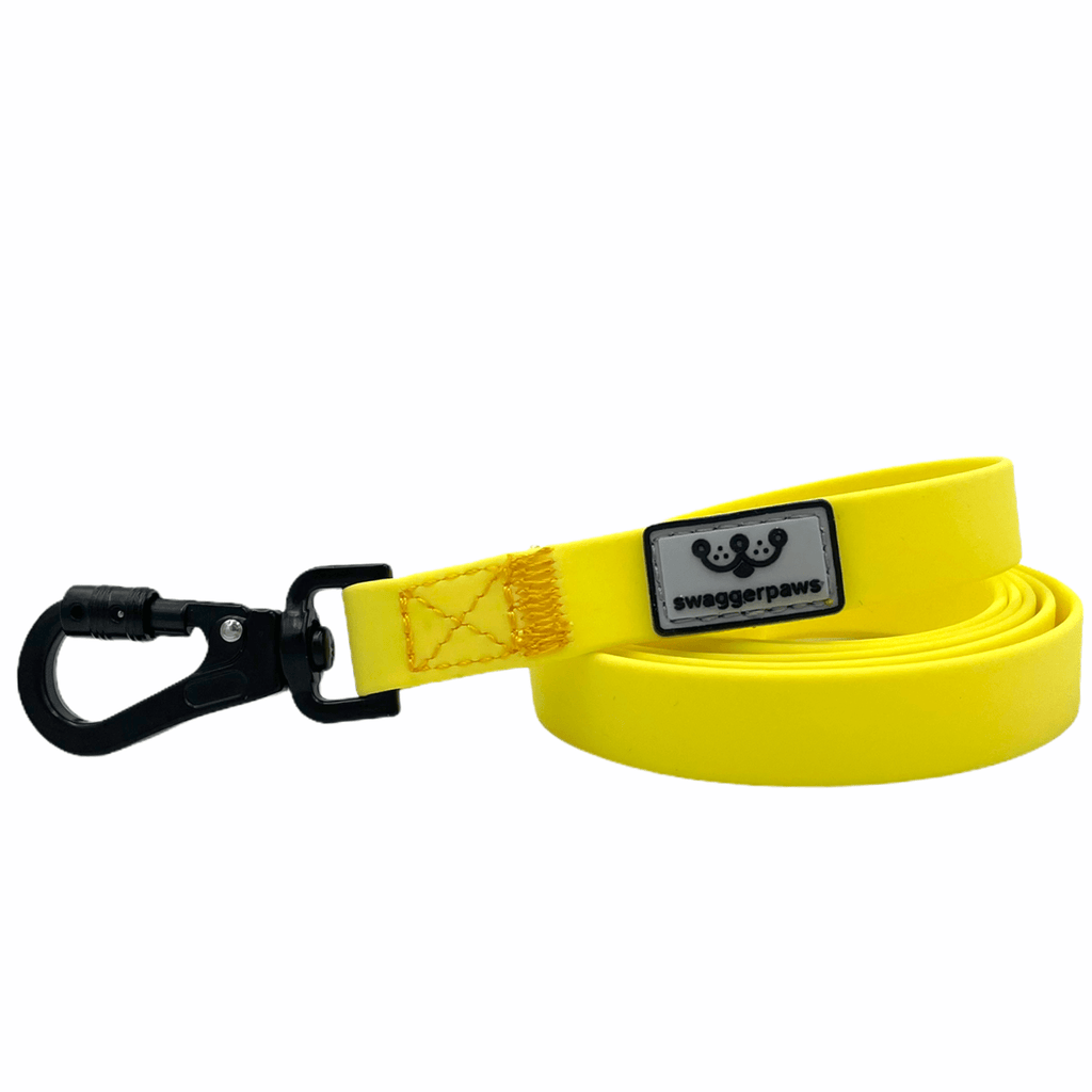 SwaggerPaws Small-1.5cm / Lemon Waterproof Dog Lead 1.2m - Small to Large