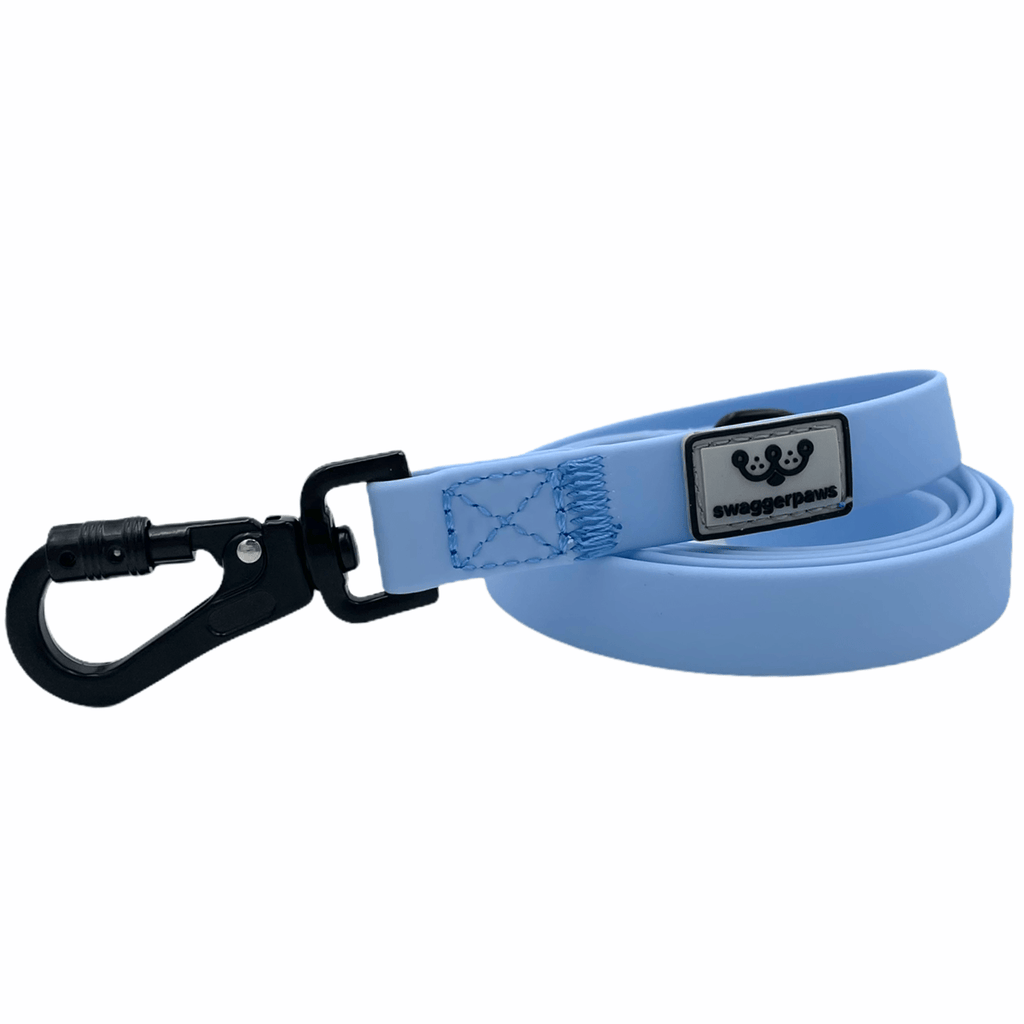 SwaggerPaws Small-1.5cm / Sky Waterproof Dog Lead 1.2m - Small to Large