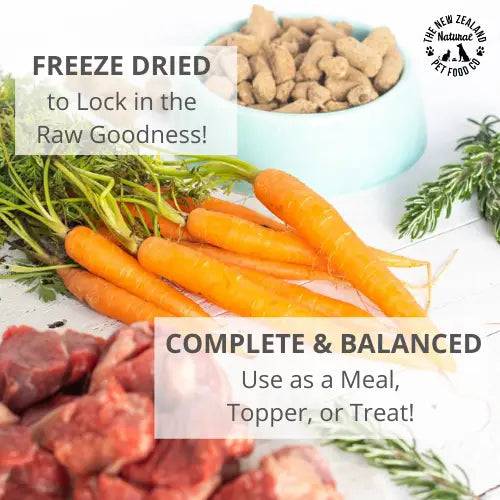 The New Zealand Natural Pet Food Co. Woof Wild Goat Freeze Dried Dog Food 1.76oz | 9.9oz | 2.2lb