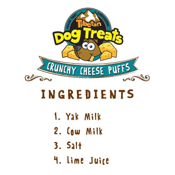 Tibetan Dog Chew 3.5 oz Tibetan Dog Chew - Crunchy Cheese Puffs