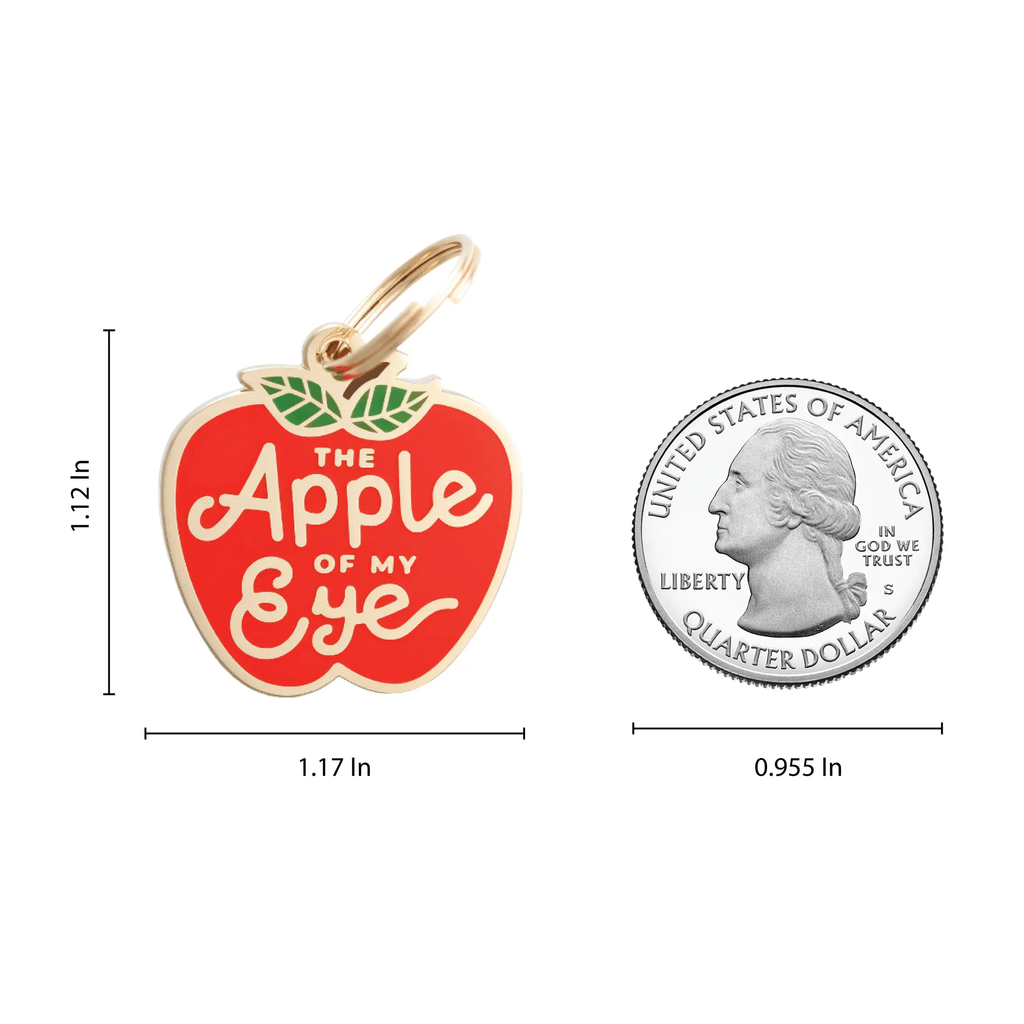 Two Tails Pet Company Apple of My Eye Pet ID Tag