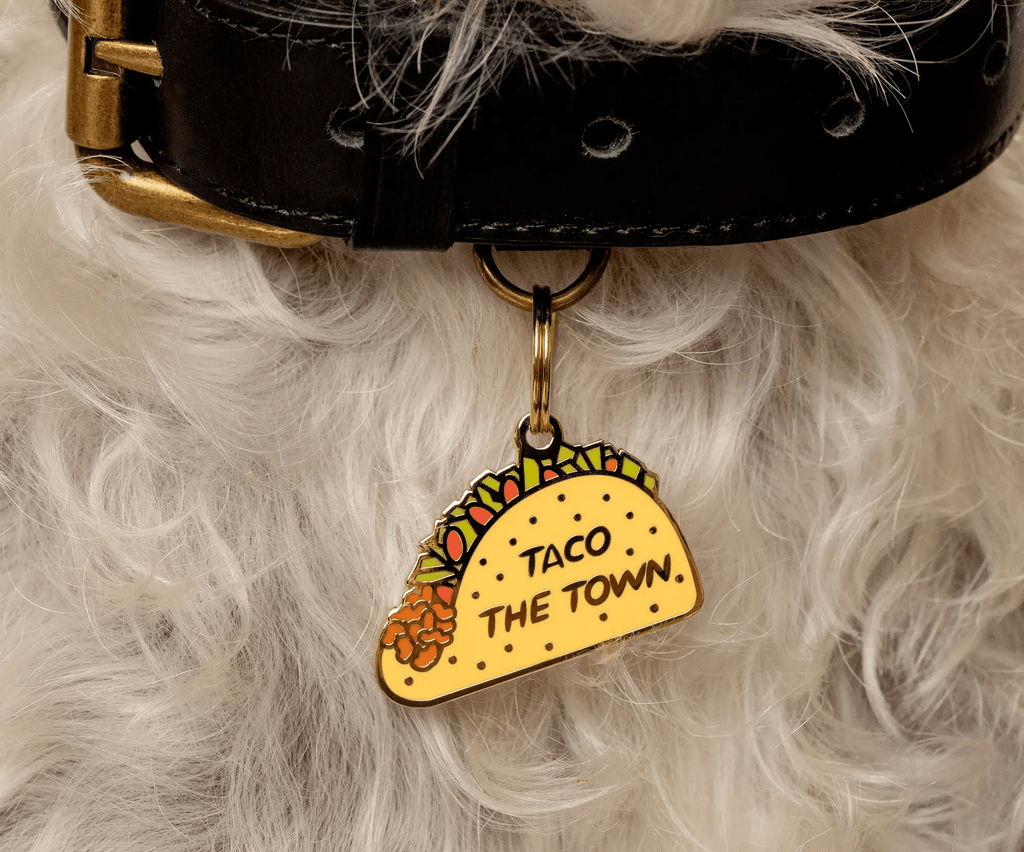 Two Tails Pet Company Taco the Town Pet ID Tag